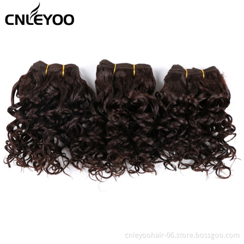 China best prices newly fashionable 8 inch synthetic fiber dark brown jerry braided curly wig